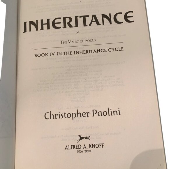 Inheritance Book 4 Inheritance Cycle Series Christopher Paolini Paperback 1st ED - Picture 5 of 9